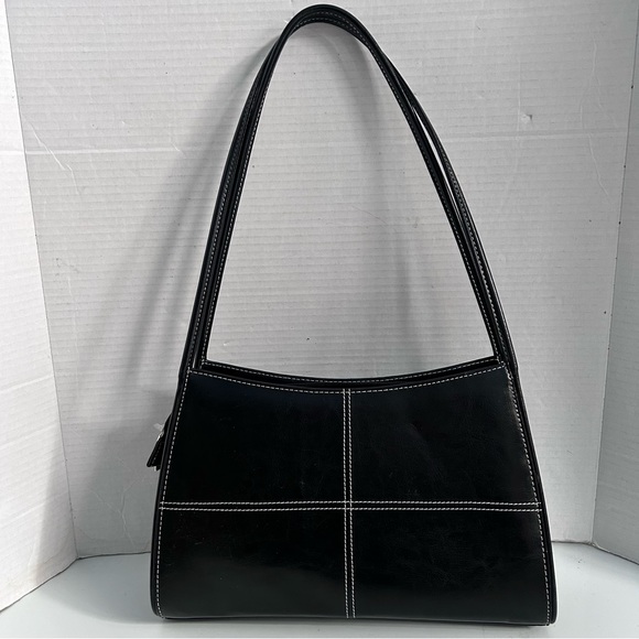 Vintage black vegan leather bag - Picture 2 of 7